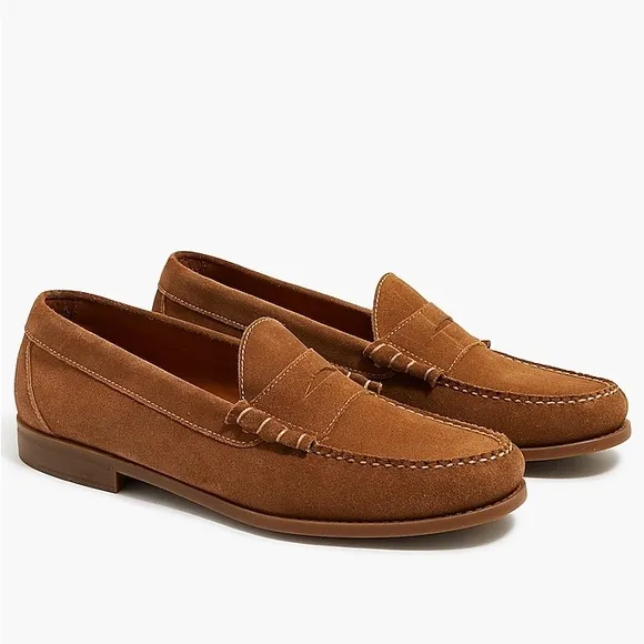 J. Crew Factory Suede Penny Loafers