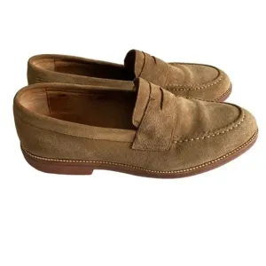J. Crew Kenton A6312 Lt. Brown Suede Slip On Penny Loafers