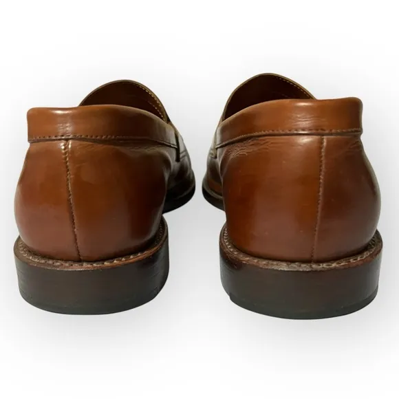 J. CREW LUDLOW PENNY LOAFERS 9 D Goodyear Welt A 4362 in English Tan Whiskey