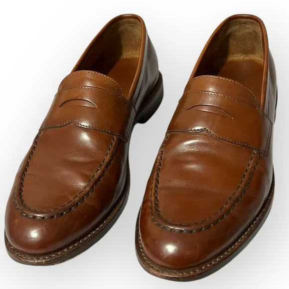 J. CREW LUDLOW PENNY LOAFERS 9 D Goodyear Welt A 4362 in English Tan Whiskey