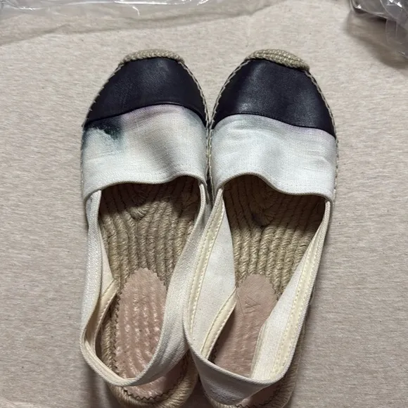 J Crew Made-in-Spain cap toe slingback espadrilles in canvas CA078