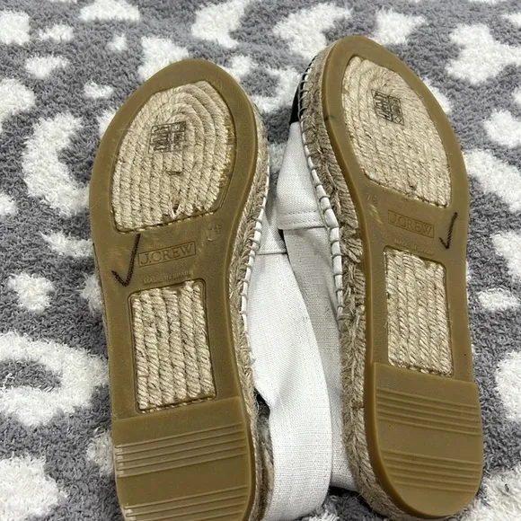 J Crew Made-in-Spain cap toe slingback espadrilles in canvas CA078