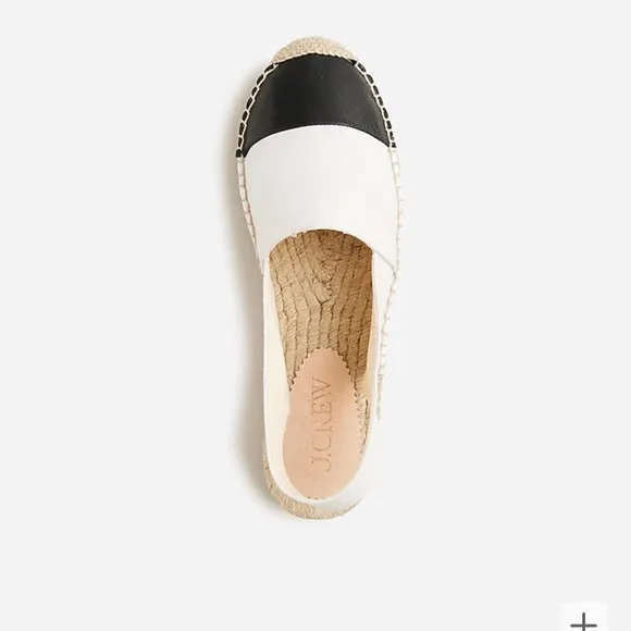 J Crew Made-in-Spain cap toe slingback espadrilles in canvas CA078