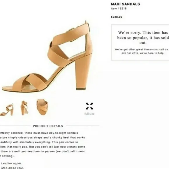 J. Crew Mari Tan Leather Block Heel Crisscross Sandals Made in Italy Size 8.5