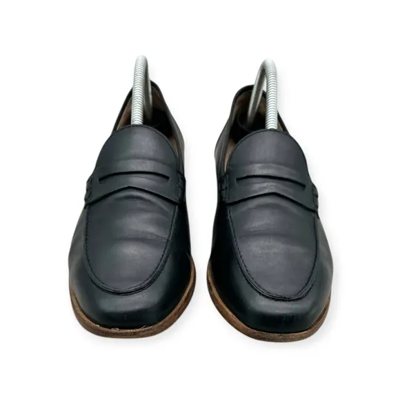 J. Crew Ryan Black Leather Penny Loafers Size: 11