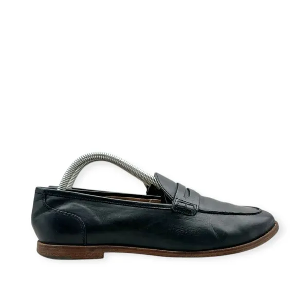 J. Crew Ryan Black Leather Penny Loafers Size: 11