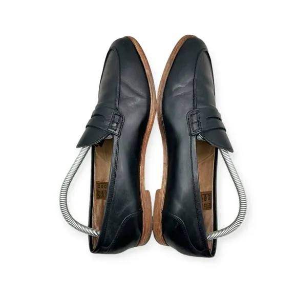 J. Crew Ryan Black Leather Penny Loafers Size: 11