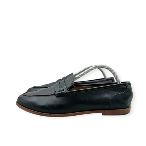 J. Crew Ryan Black Leather Penny Loafers Size: 11