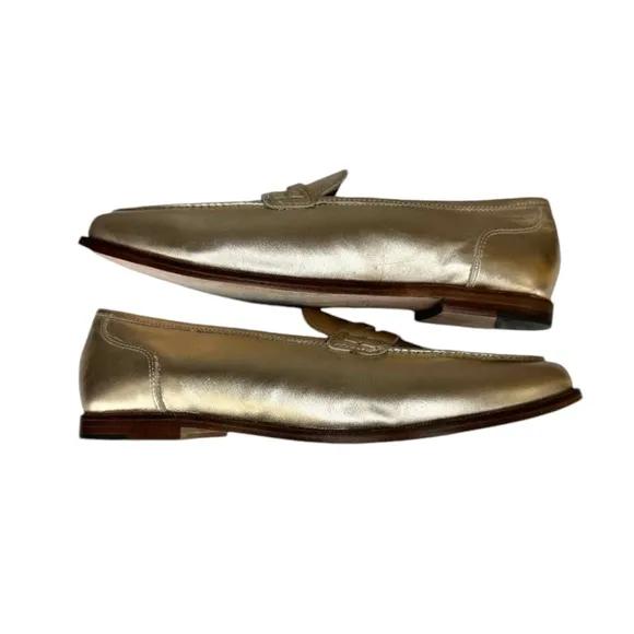 J. Crew Ryan Gold Penny Loafer Size 9.5