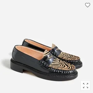J. Crew Rowan penny loafers in leather and calf hair*