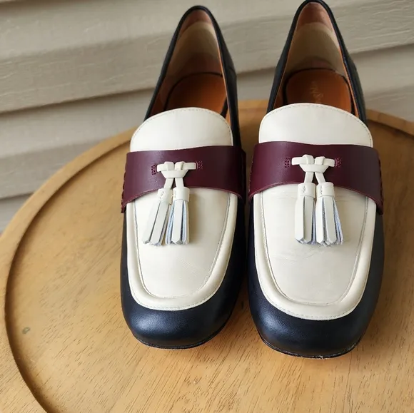 J. McLaughlin Penny loafers with tassel Wenona heels size 9