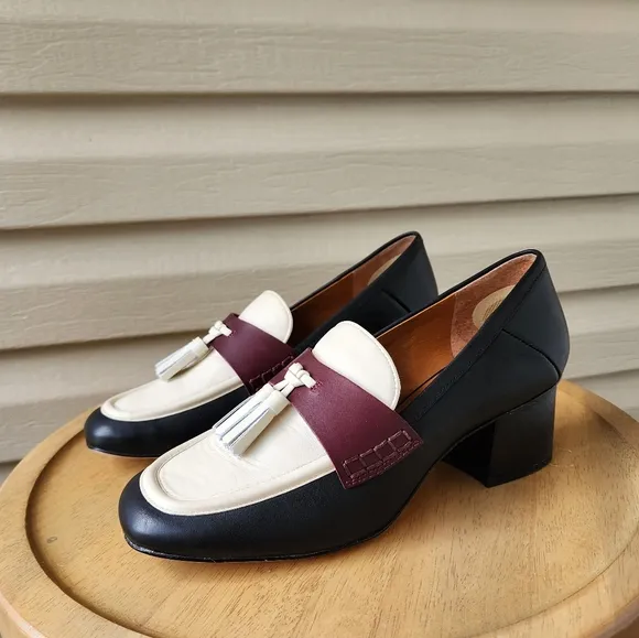 J. McLaughlin Penny loafers with tassel Wenona heels size 9