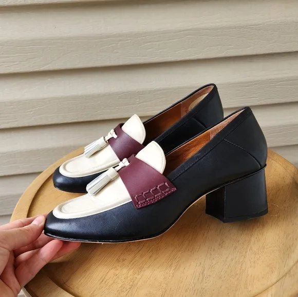 J. McLaughlin Penny loafers with tassel Wenona heels size 9