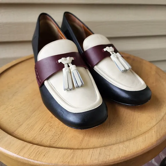 J. McLaughlin Penny loafers with tassel Wenona heels size 9