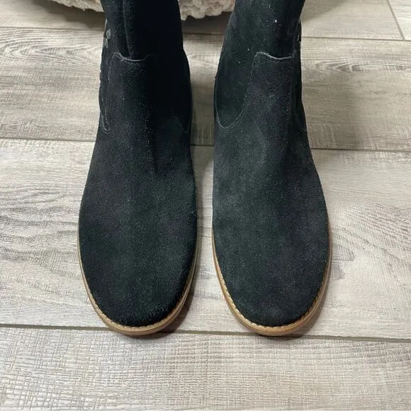 Jack Rogers Kaitlin Stitched Suede Boots Black Size 9.5M