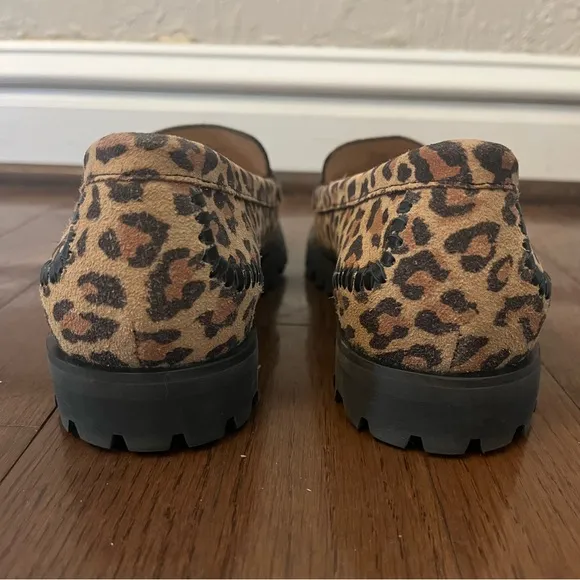 Jack Rogers Leather Loafers Tabby Leopard size 7