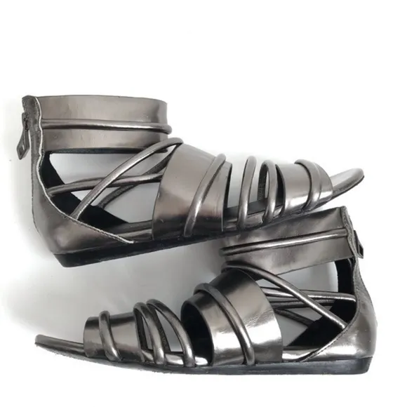 Jay Adoni Pewter Karissa Gladiator Sandals size 6