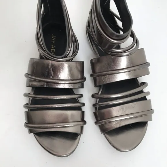 Jay Adoni Pewter Karissa Gladiator Sandals size 6
