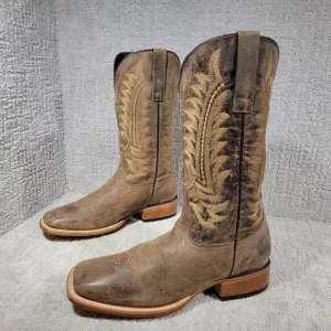 J.B. Dillon Reserve Mens US 9.5D Brown Mid-Calf Leather Western Cowboy Boots