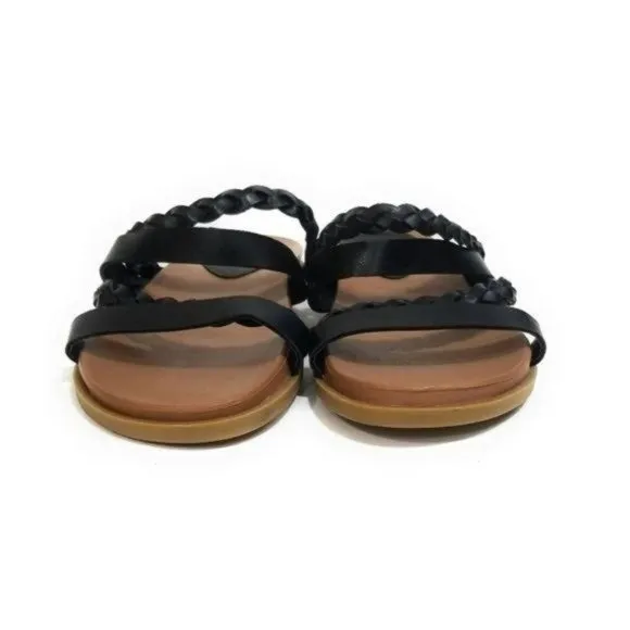JC Journee Collection Colette Braided Strappy Woven Sandals Womens Size 7