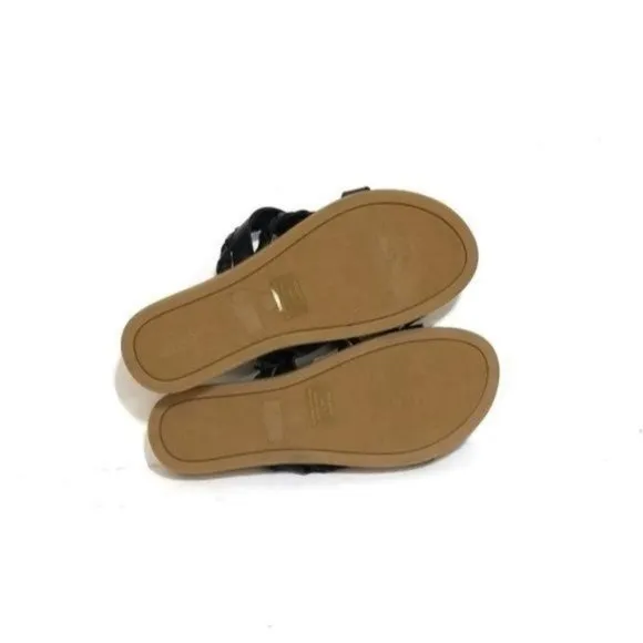 JC Journee Collection Colette Braided Strappy Woven Sandals Womens Size 7