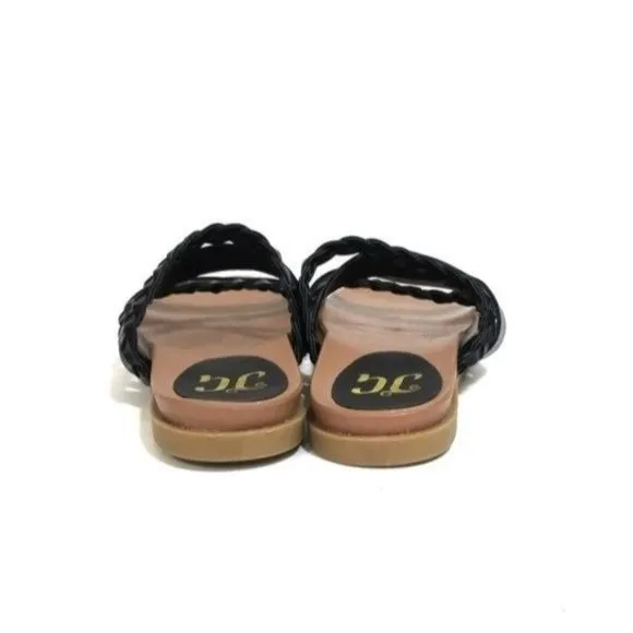 JC Journee Collection Colette Braided Strappy Woven Sandals Womens Size 7