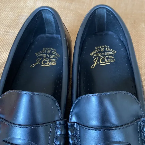 JCREW Boys Camden Leather Slip on Penny Loafers BS586