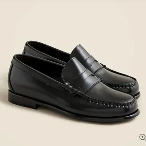 JCREW Boys Camden Leather Slip on Penny Loafers BS586