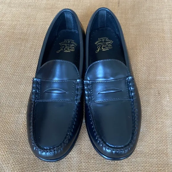 JCREW Boys Camden Leather Slip on Penny Loafers BS586