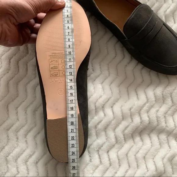 J.Crew Factory Gray Suede Leather Loafers Sz 7