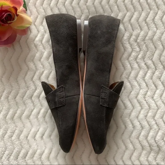J.Crew Factory Gray Suede Leather Loafers Sz 7