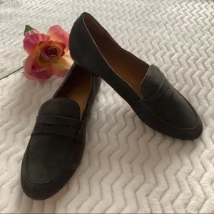 J.Crew Factory Gray Suede Leather Loafers Sz 7