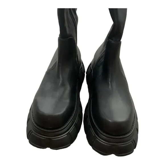 Jeffery Campbell Bottines Stomped Ok Over The Knee Boots Size 40 NEW