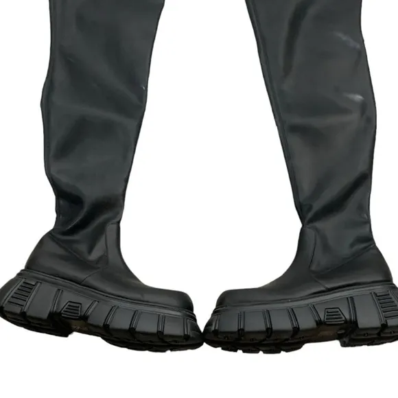 Jeffery Campbell Bottines Stomped Ok Over The Knee Boots Size 40 NEW