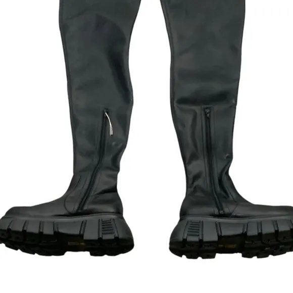 Jeffery Campbell Bottines Stomped Ok Over The Knee Boots Size 40 NEW
