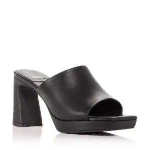 Jeffery Campbell Caviar Platform Slide Open Toe Black Heeled Mules 10 goth punk