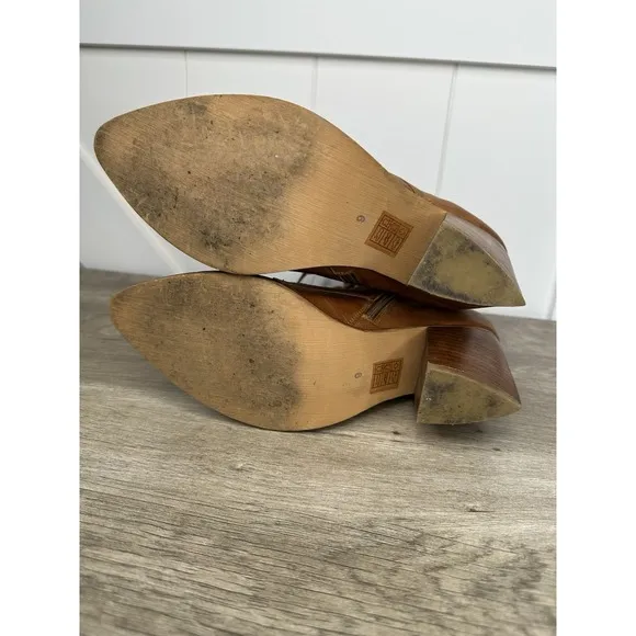 Jeffrey Campbell Boothe Western Lace Up Boots Womens Size 9 Brown Camel