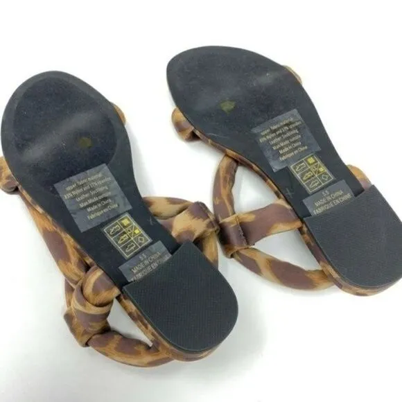 Jeffrey Campbell cheetah puffy strappy sandals size 5.5