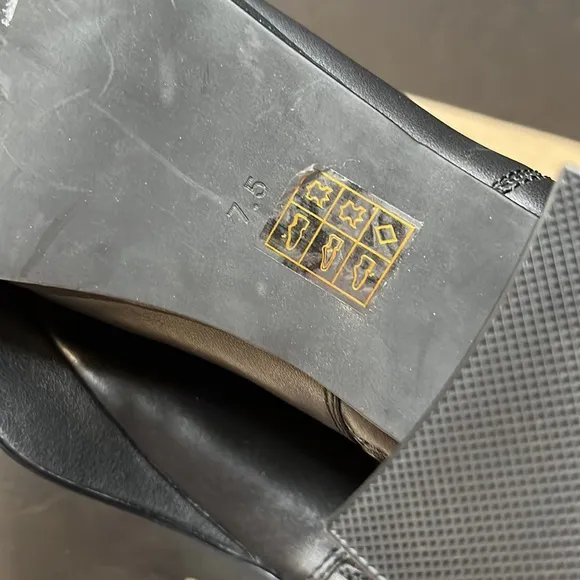 JEFFREY CAMPBELL Platform Boot Black Leather Size 7.5 US