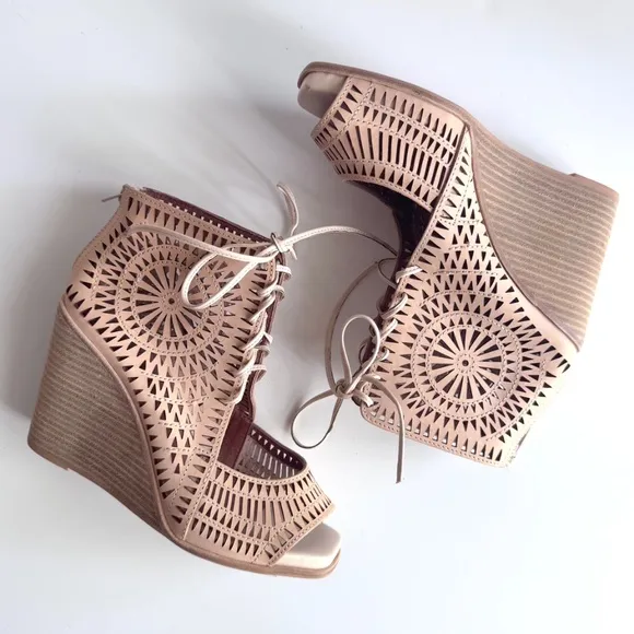 Jeffrey Campbell Rodillo 4&quot; Wedge Sandals Size 8.5 NWOT