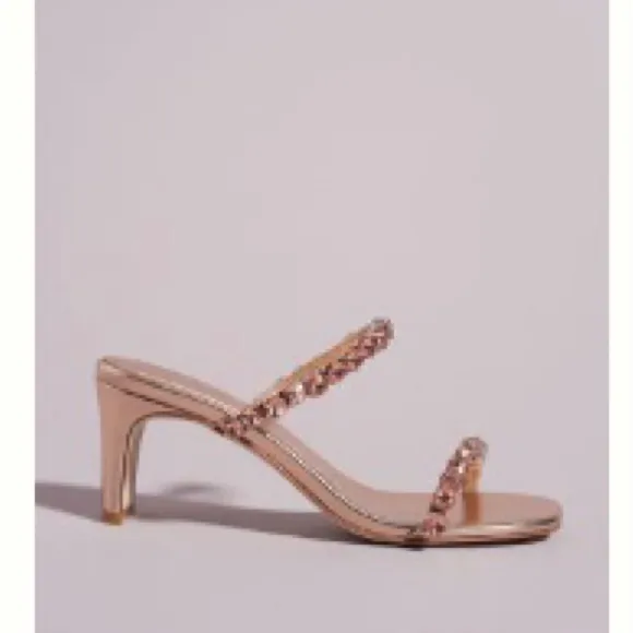 Jeffrey Campbell rose gold stone sandals