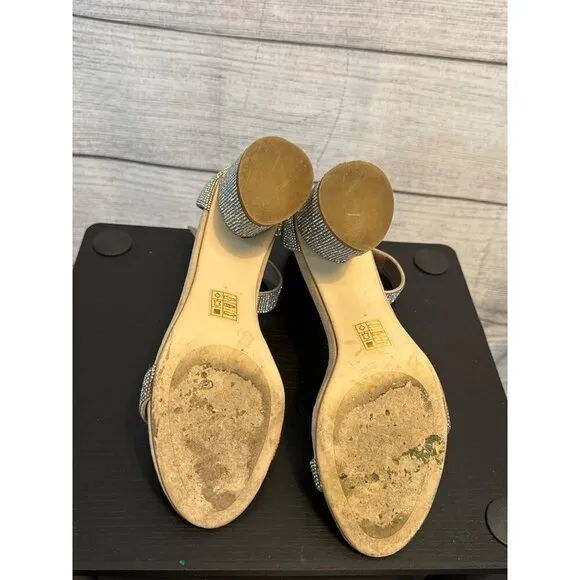 Jeffrey Campbell Sparkly Laura Ankle Strap Sandal Size 9