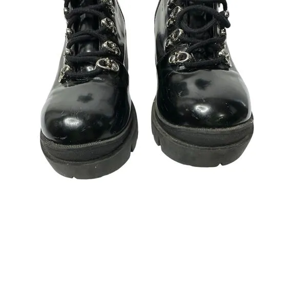 Jeffrey Campbell Womens Czech Combat Boots 9.5 Platform Chunky Grunge Lug Sole
