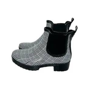 JEFFREY CAMPBELL Platform Lug Houndstooth Chelsea Chunky Heel Boots
