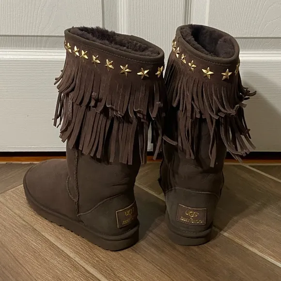 Jimmy Choo &amp; UGG Fringe Boots Size: 6