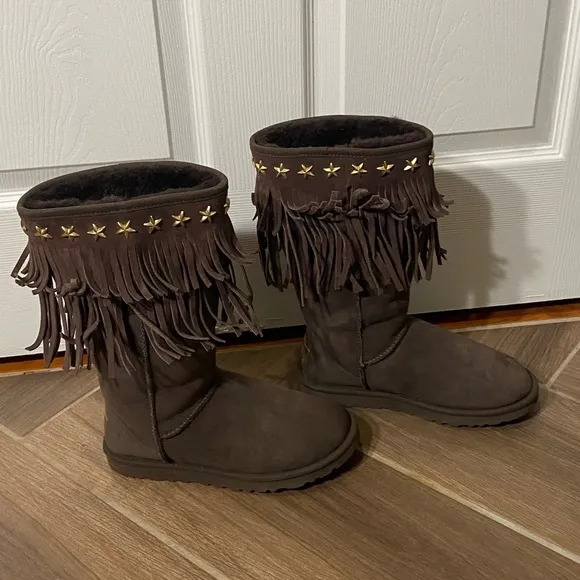 Jimmy Choo &amp; UGG Fringe Boots Size: 6
