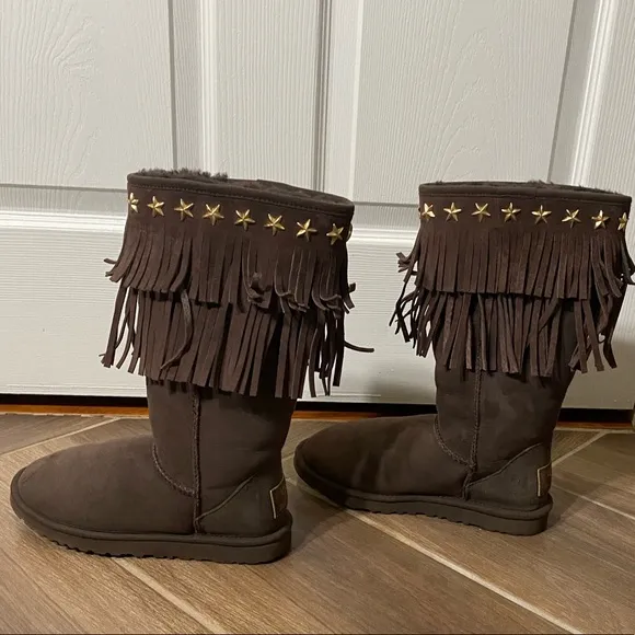 Jimmy Choo &amp; UGG Fringe Boots Size: 6