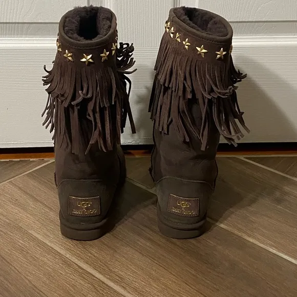 Jimmy Choo &amp; UGG Fringe Boots Size: 6