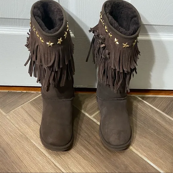 Jimmy Choo &amp; UGG Fringe Boots Size: 6