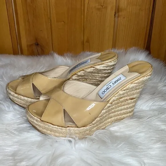 Jimmy Choo Phyllis Espadrilles Wedge Sandals 40/10